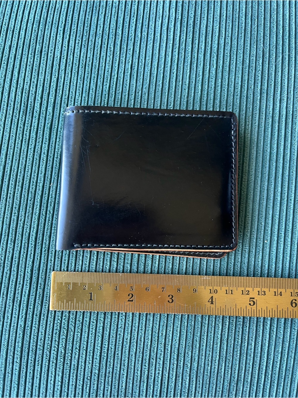 New Ashland Leather Johnny the Fox Wallet 100% Black Shell Cordovan Bifold Short